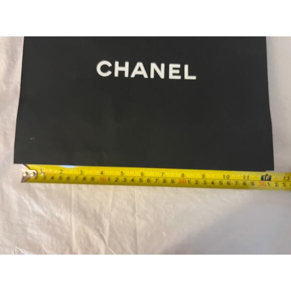 Chanel Gift Paper Bag  Rope Handle With Chanel White Ribbon -Set of 2 - Picture 8 of 10
